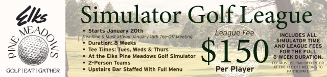 Simulator Golf League, Pine Meadows, Lewistown, MT