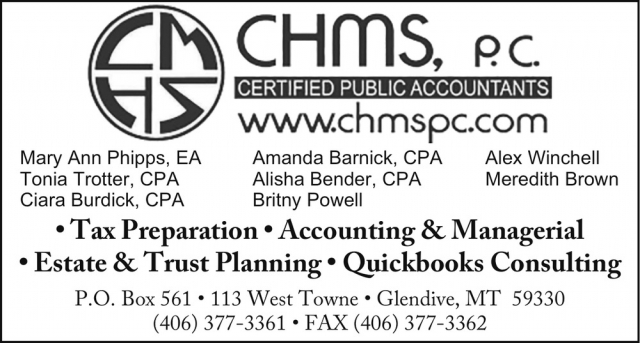Certified Public Accountants, CHMS, P.C, Glendive, MT