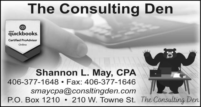 Accounting Services, The Consulting Den, Glendive, MT