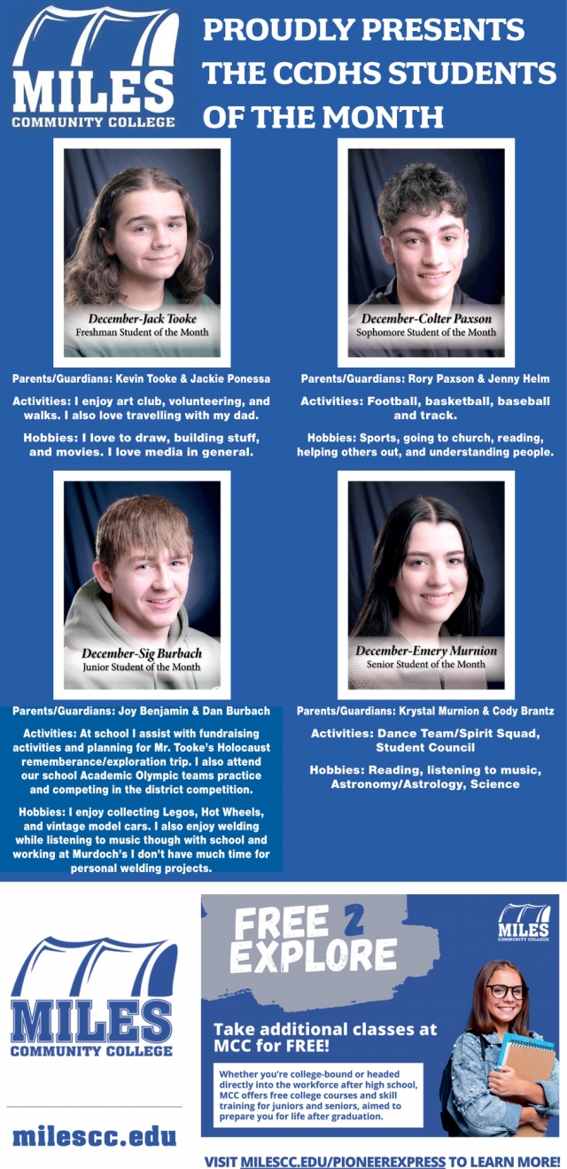 Miles Community College Pioneer Athletics, Miles Community College, Miles City, MT