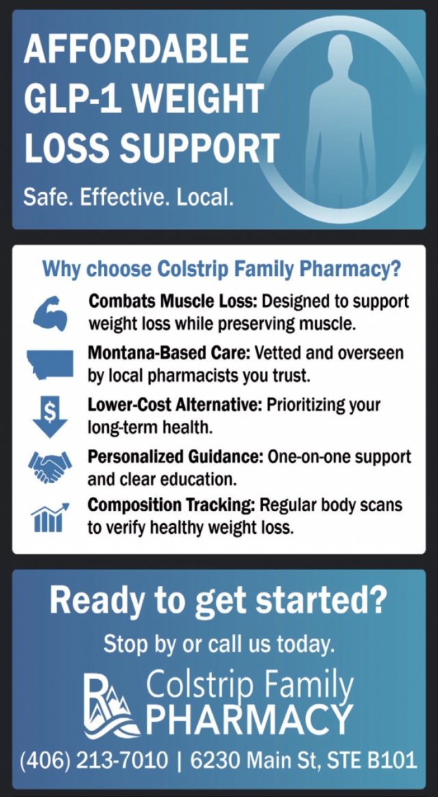 Affordable GLP-1 Weight Loss Support, Colstrip Family Pharmacy