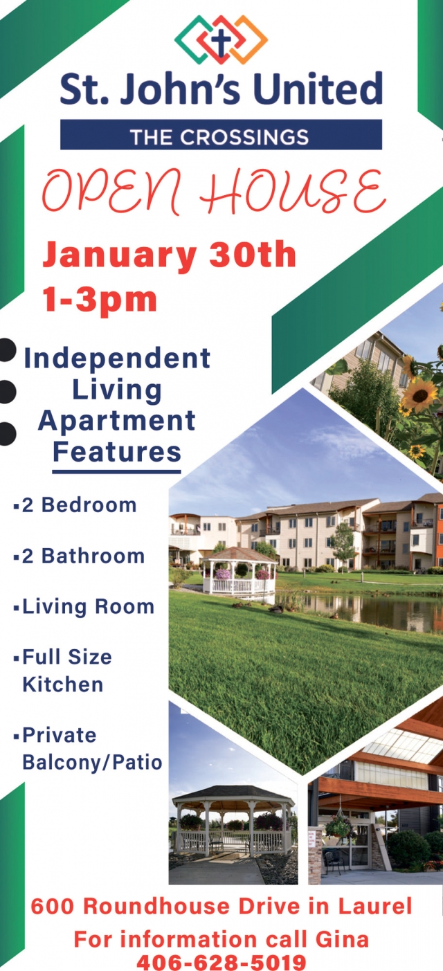 Independent Living Apartment Features, St. John's United - The Crossings, Laurel, MT