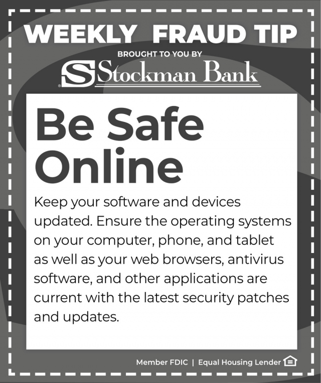 Be Safe Online, Stockman Bank