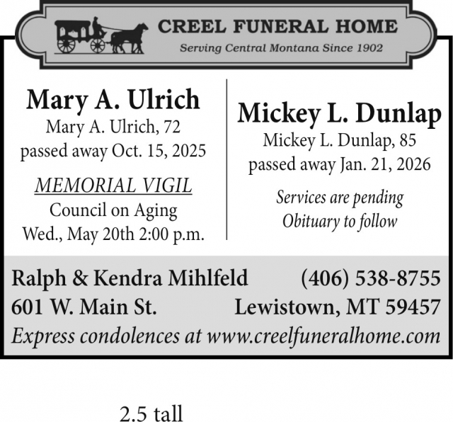 Funeral Home, Creel Funeral Home, Lewistown, MT