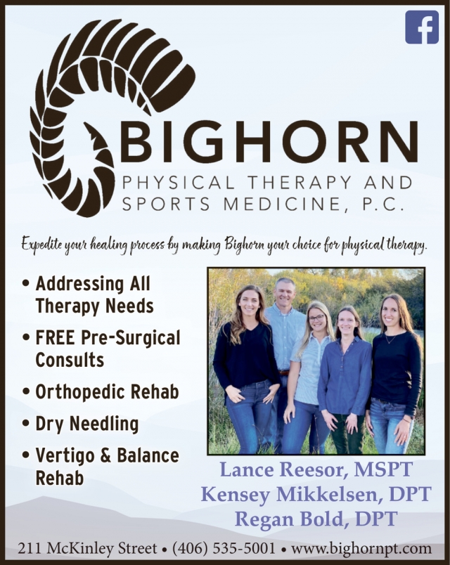 Addressing All Therapy Needs, Bighorn Physical Therapy, Lewistown, MT