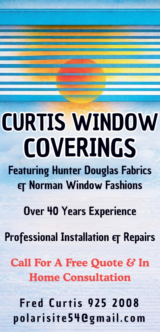 Featuring Hunter Douglas Fabrics, Curtis Window Coverings