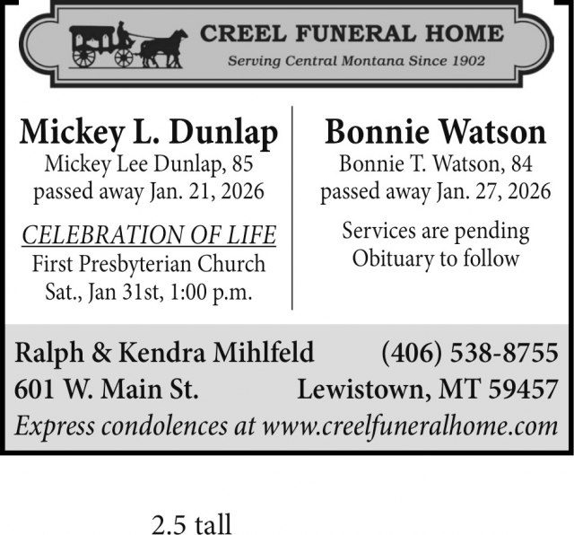 Funeral Home, Creel Funeral Home, Lewistown, MT