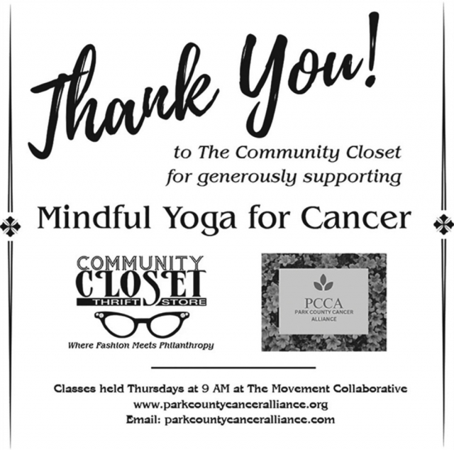 Mindful Yoga for Cancer, Community Closet Thrift Store, Livingston, MT