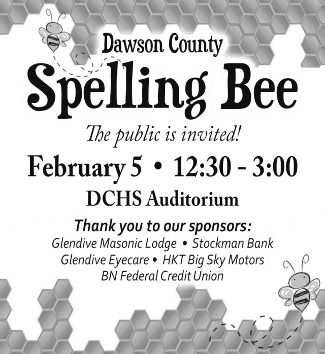 The Public Is Invited!, Dawson County Spelling Bee (February 5, 2026)