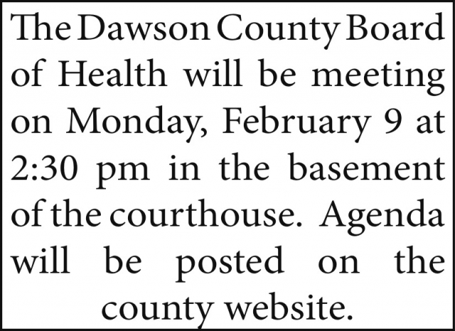 Meeting, Dawson County Health Department, Glendive, MT
