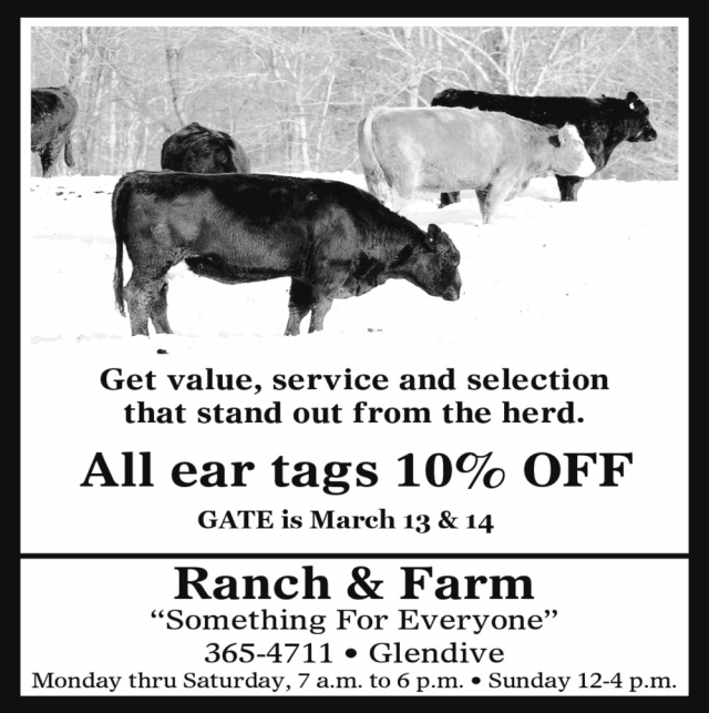All Ear Tags 10% OFF, Ranch & Farm Ace Hardware, Glendive, MT
