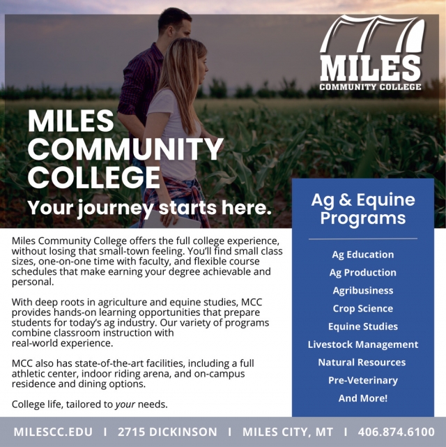 Your Journey Starts Here., Miles Community College, Miles City, MT