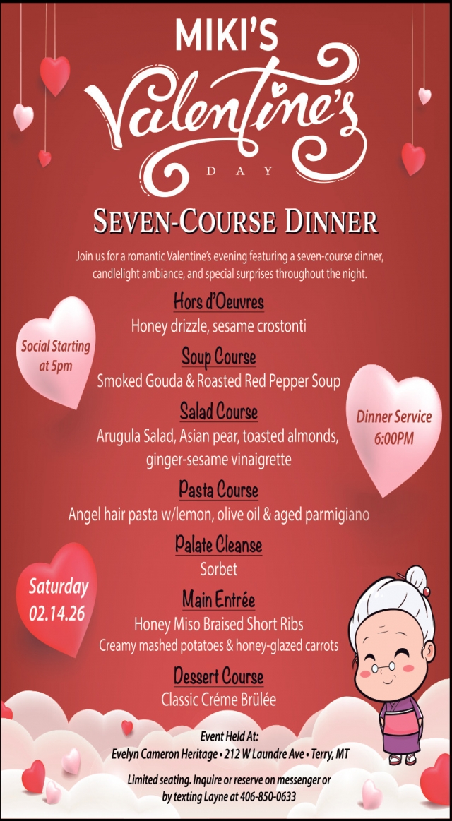 Valentine's Day, Miki's Food Truck, Terry, MT