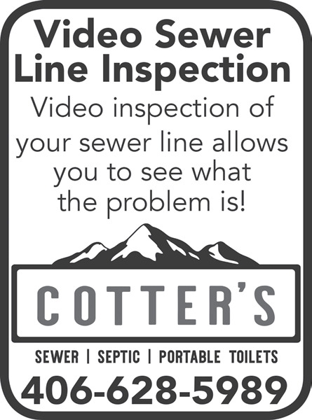 Video Sewer Line Inspection, Cotter's, Laurel, MT