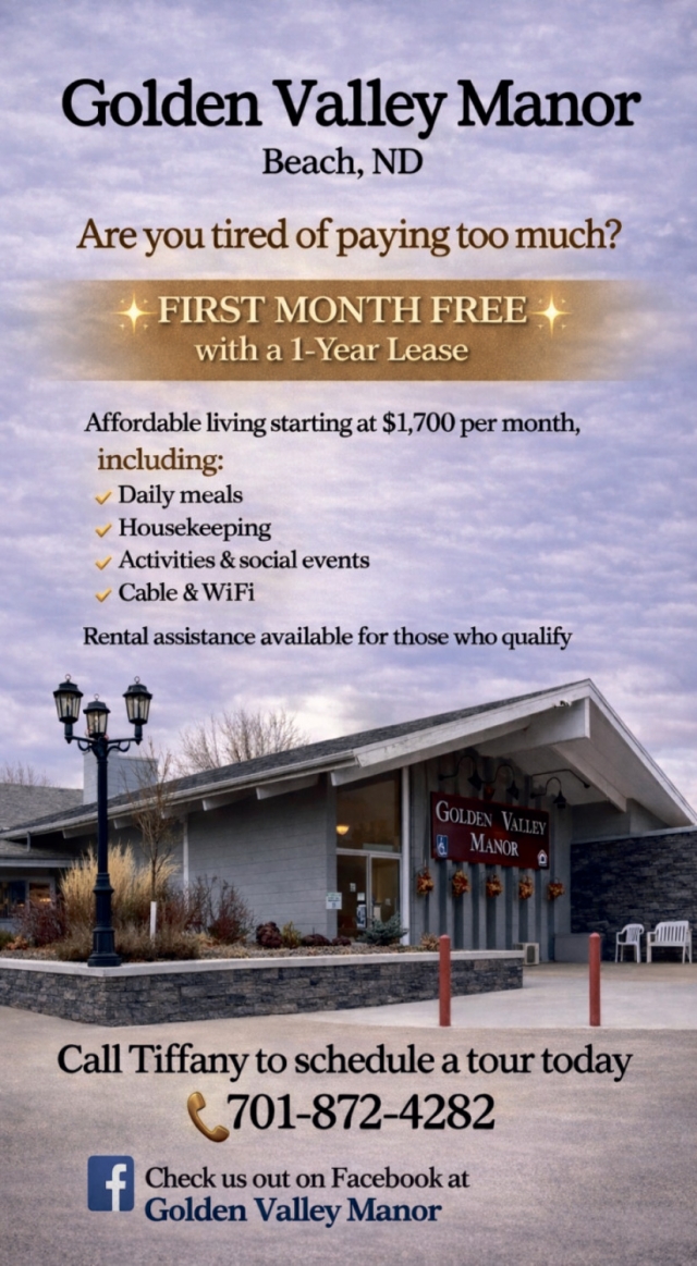 Are You Tired of Paying Too Much?, Golden Valley Manor