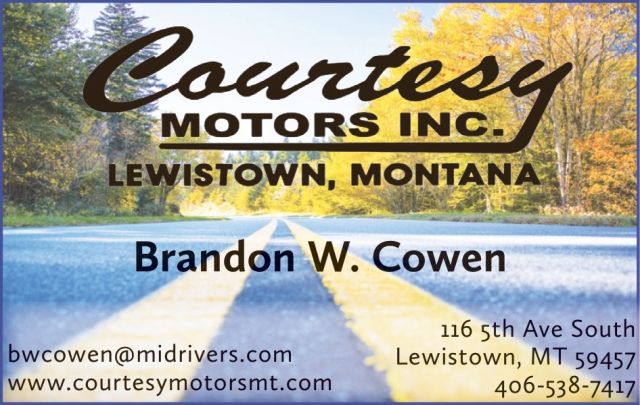 Brandon W. Cowen, Courtesy Motors Inc