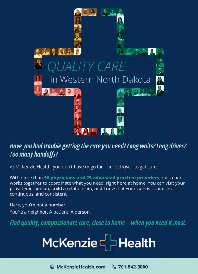 Quality Care In Western North Dakota, McKenzie Health