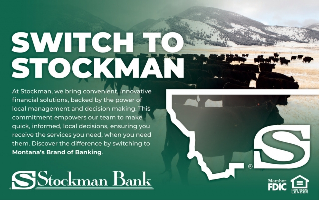 Switch to Stockman, Stockman Bank