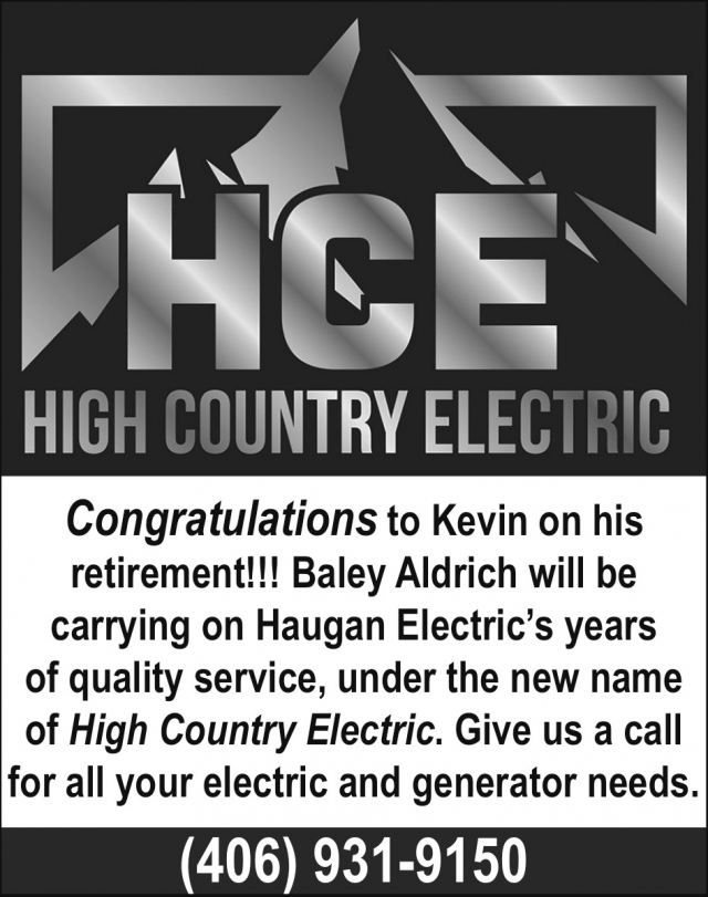 Congratulations to Kevin on His Retirement, High Country Electric