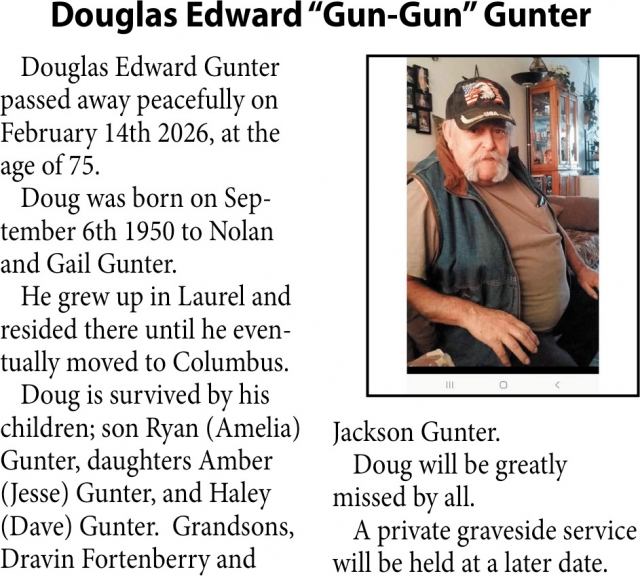 Douglas Edward, Obituaries, Glendive, MT
