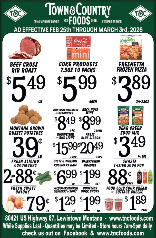 Foods, Town & Country Foods - Lewiston, Lewistown, MT