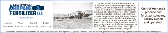 Propane and Fertilizer Sales & Service, Lewistown Propane & Fertilizer LLC, Stanford, MT