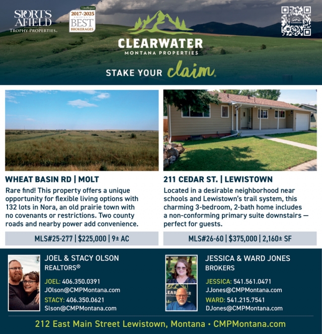Wheat Basin Rd / Mold, Clearwater Montana Properties - Joel & Stacy Olson / Jessica & Ward Jones