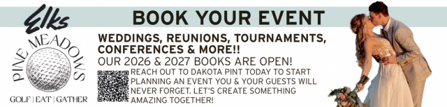 Book Your Event, Pine Meadows, Lewistown, MT