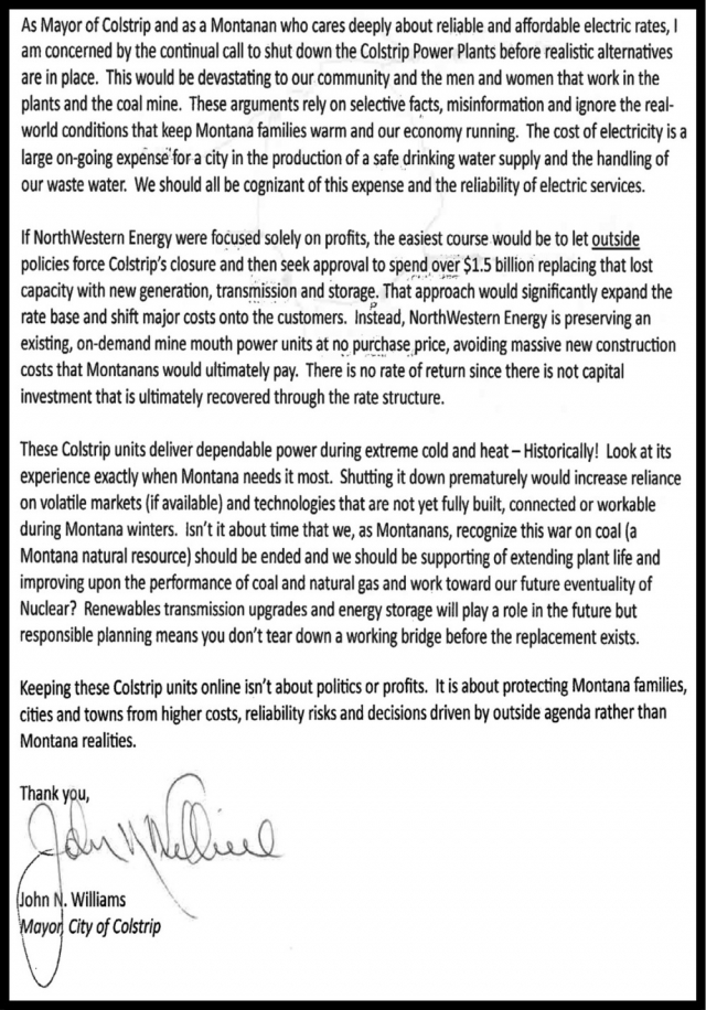 Notice, City of Colstrip, Colstrip, MT