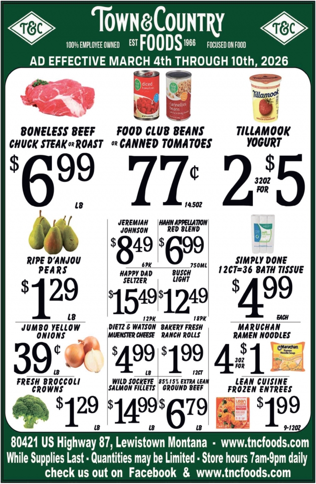 Foods, Town & Country Foods - Lewiston, Lewistown, MT
