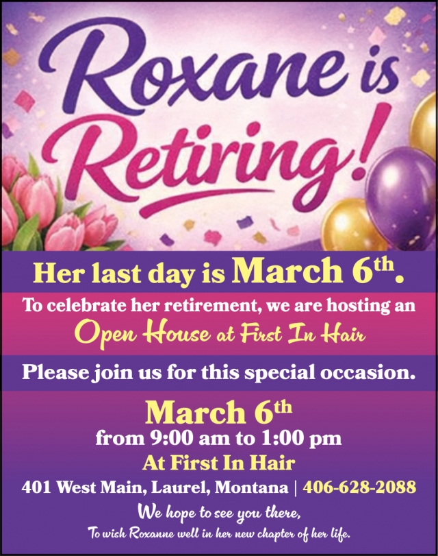 Roxane Is Retiring!, First In Hair