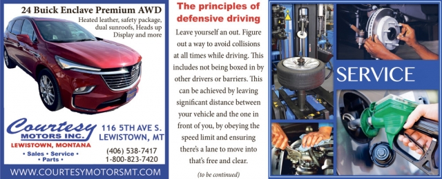 The Principles of Defense Driving, Courtesy Motors Inc