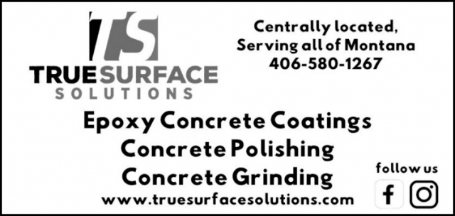 Epoxy Concrete Coatings, True Surface Solutions, Lewistown, MT