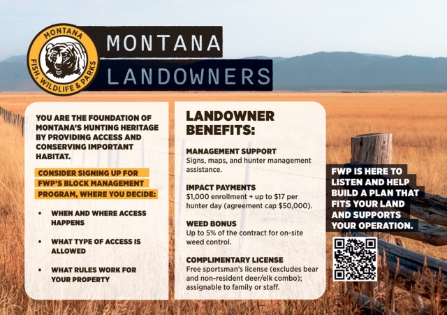 Montana Landowners, Montana Fish, Wildfire & Parks, Helena, MT