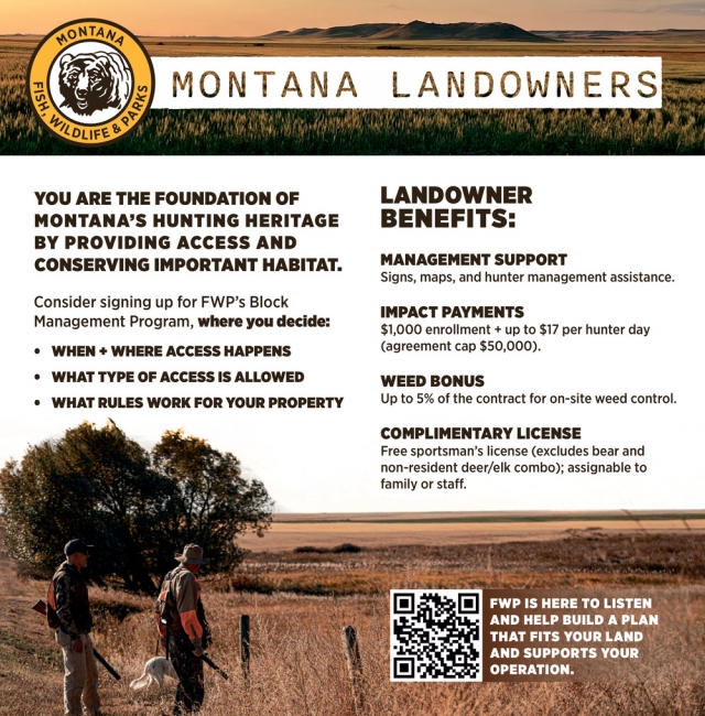 Montana Landowners, Montana Fish, Wildfire & Parks, Helena, MT