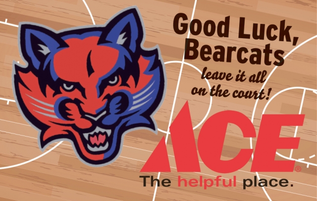 Good Luck, Bearcats, Lewiston Ace Hardware, Lewistown, MT