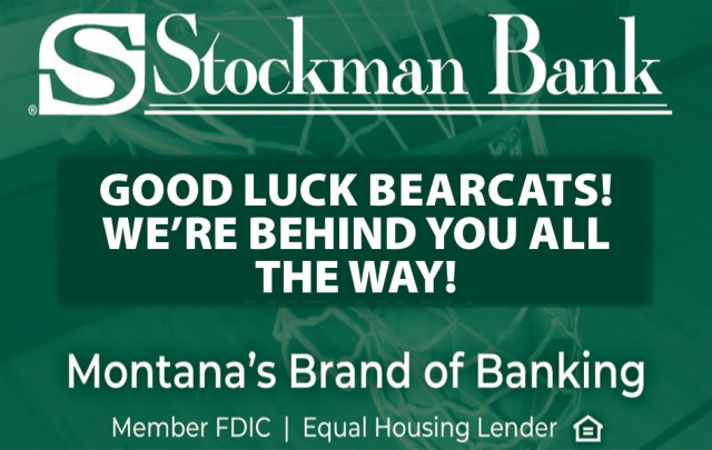Good Luck Bearcats!, Stockman Bank