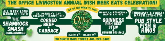 Corned Beef & Cabbage, The Office Lounge & Liquor Store, Livingston, MT