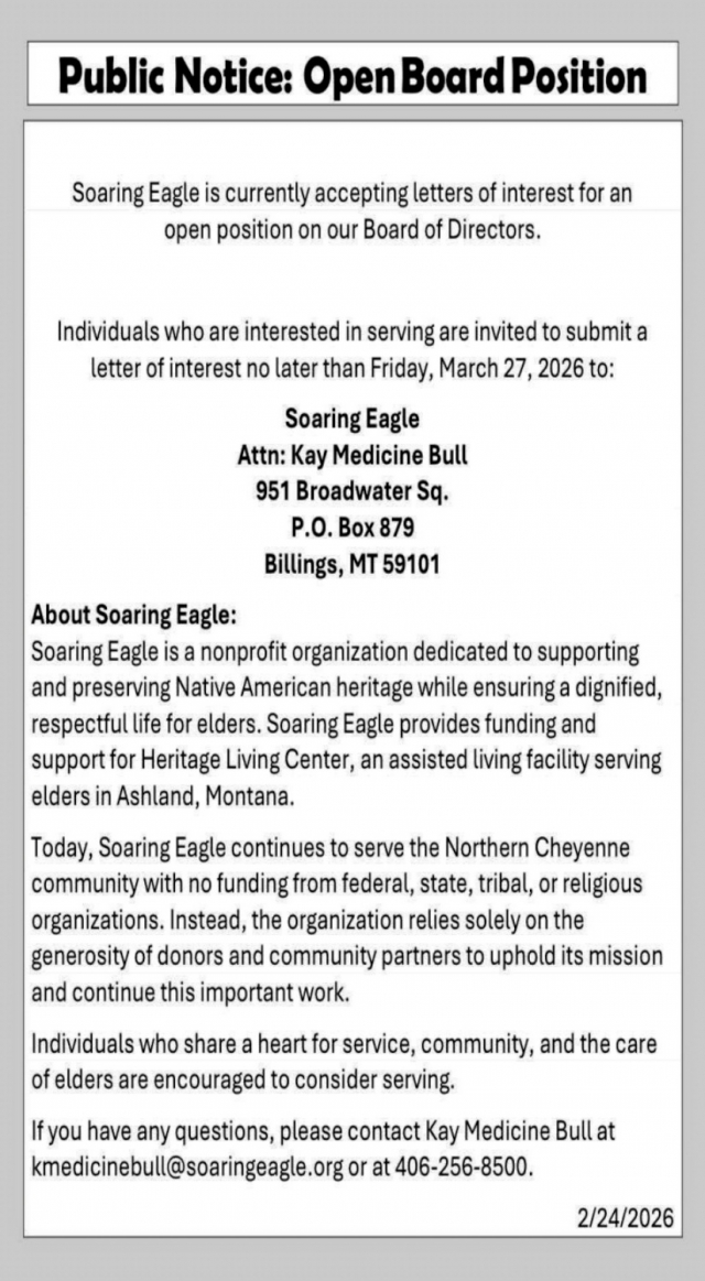 Board of Directors, Soaring Eagle