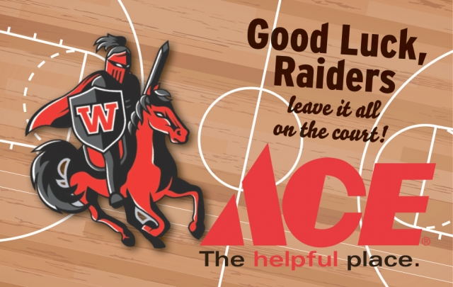 Good Luck, Raiders, Lewiston Ace Hardware, Lewistown, MT