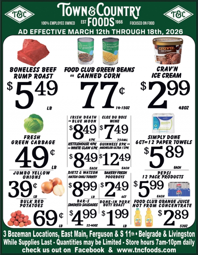 Foods, Town & Country Foods - Bozeman, Bozeman, MT