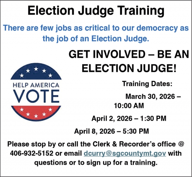 Get Involved - Be an Election Judge!, Election Judge Training (March 30, April 2 & 8, 2026)