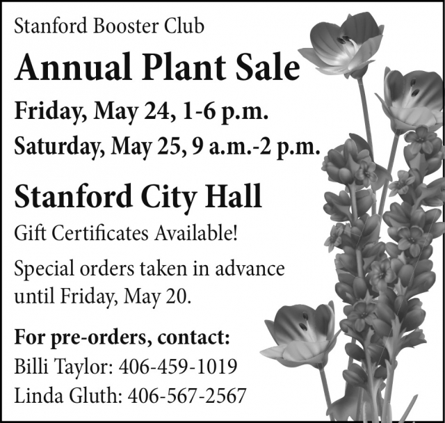 Plant Sale, Stanford Booster Club Annual Plant Sale (May 24, 2024)