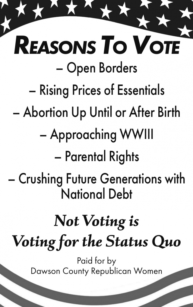 Reasons to Vote, Dawson County Republican Women