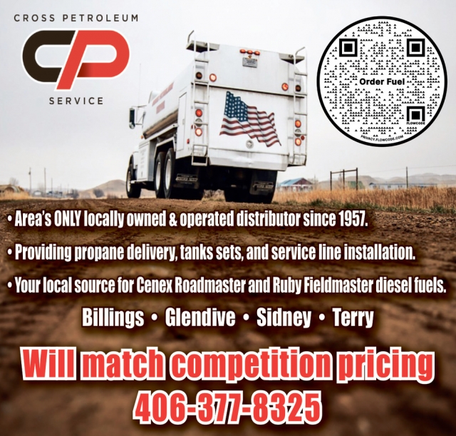 Providing Propane Dilvery, Cross Petroleum, Glendive, MT