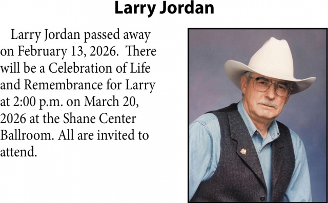 Larry Jordan, Obituaries, Glendive, MT