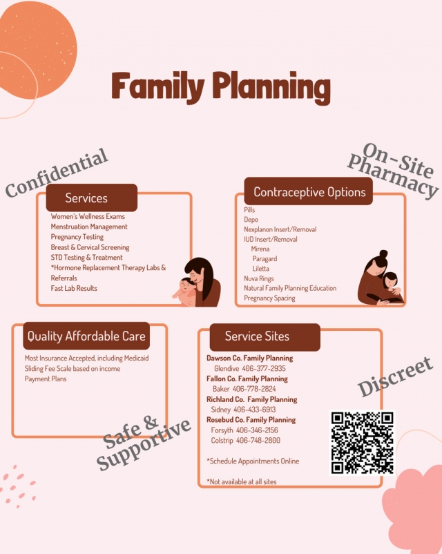 Family Planning, Dawson County Health Department, Glendive, MT