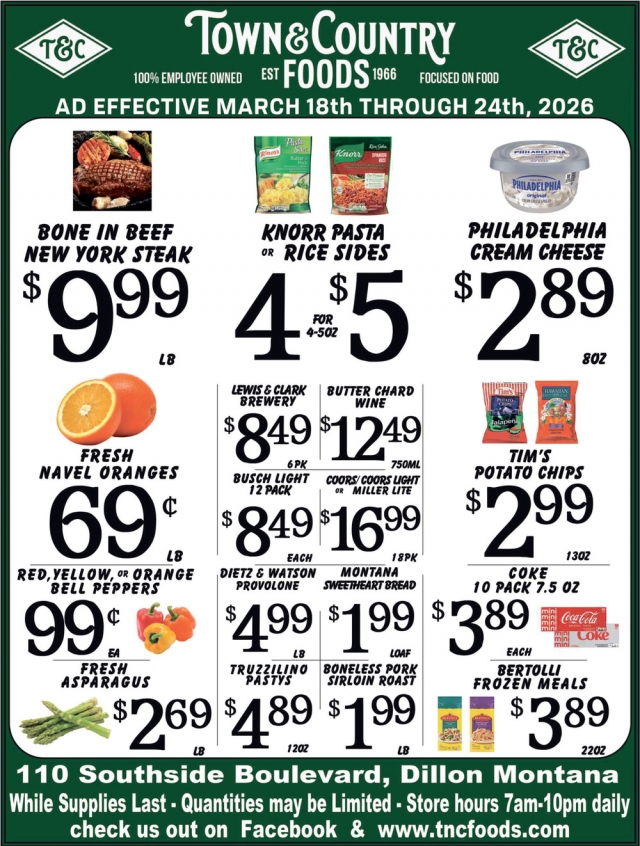 Bone in Beef New York Steak, Town & Country Foods - Dillon, Dillon, MT