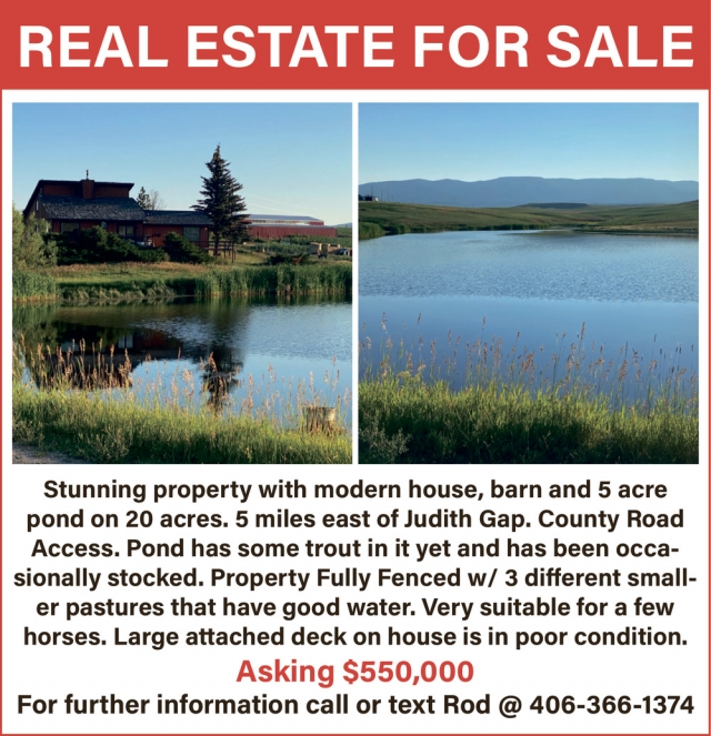Real Estate for Sale, 406-366-1374