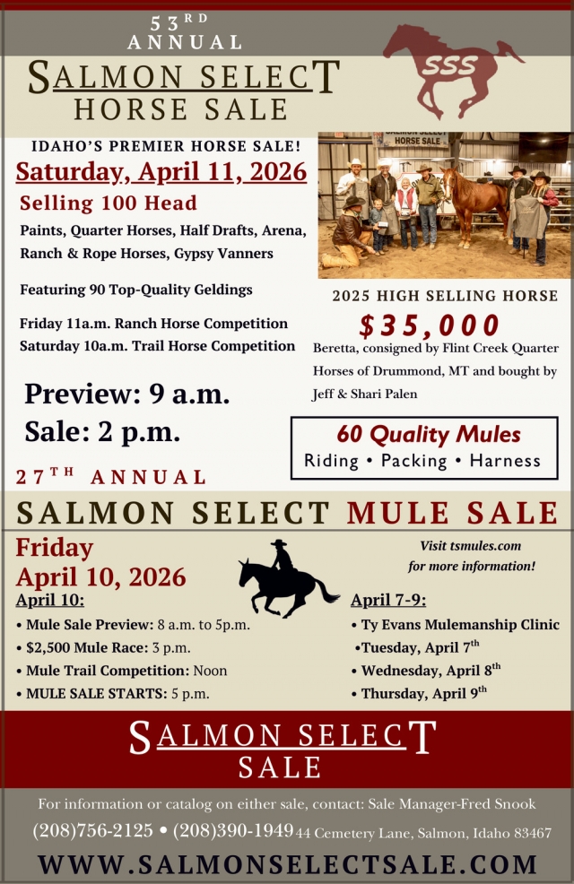 Horse Sale, 53rd Annual Salmon Select Horse Sale